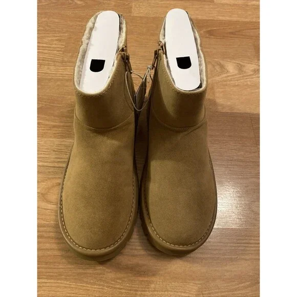 Universal Thread Women's May Faux Suede Booties Tan Size 9 Memory Foam New - Picture 6 of 16